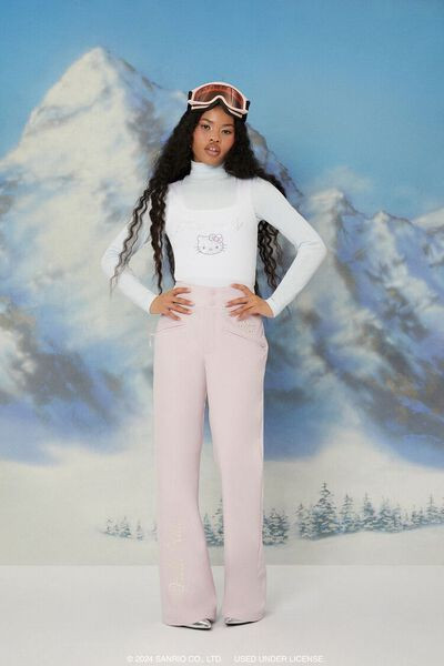 Active Hello Kitty Rhinestone Bow Pants | Forever 21