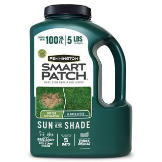 5 lbs. Smart Patch Sun and Shade West Grass Seed with Mulch Fertilizer | The Home Depot
