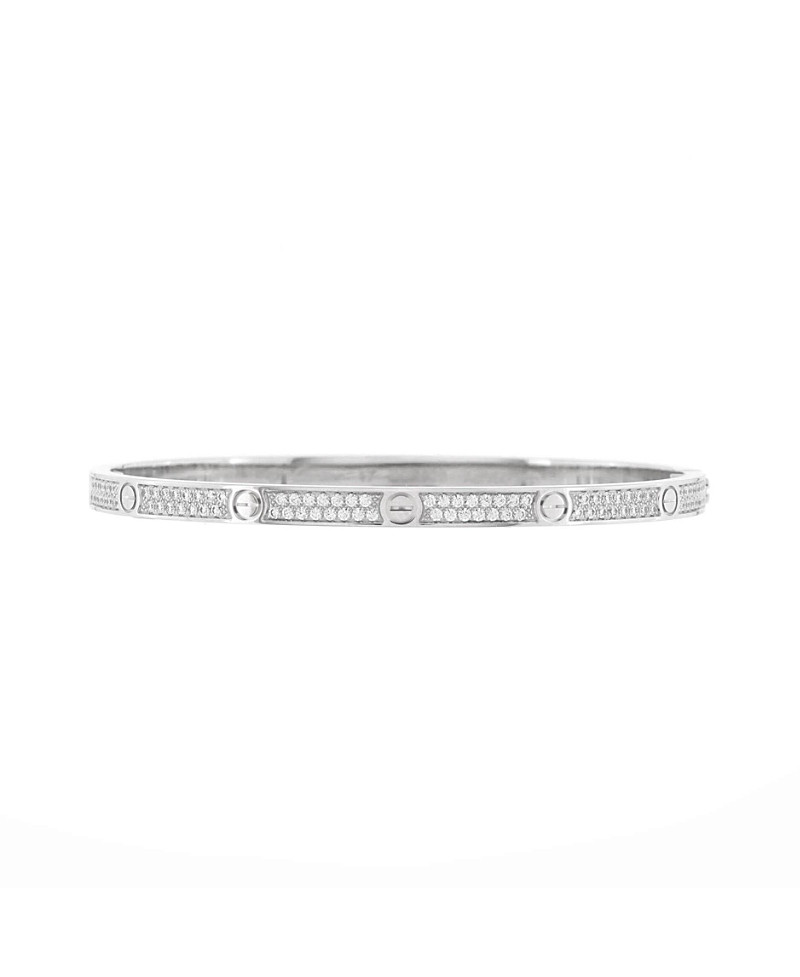 Pre-Owned Cartier Small Love Bracelet 18K White Gold with Pave Diamonds | Bloomingdale's (US)