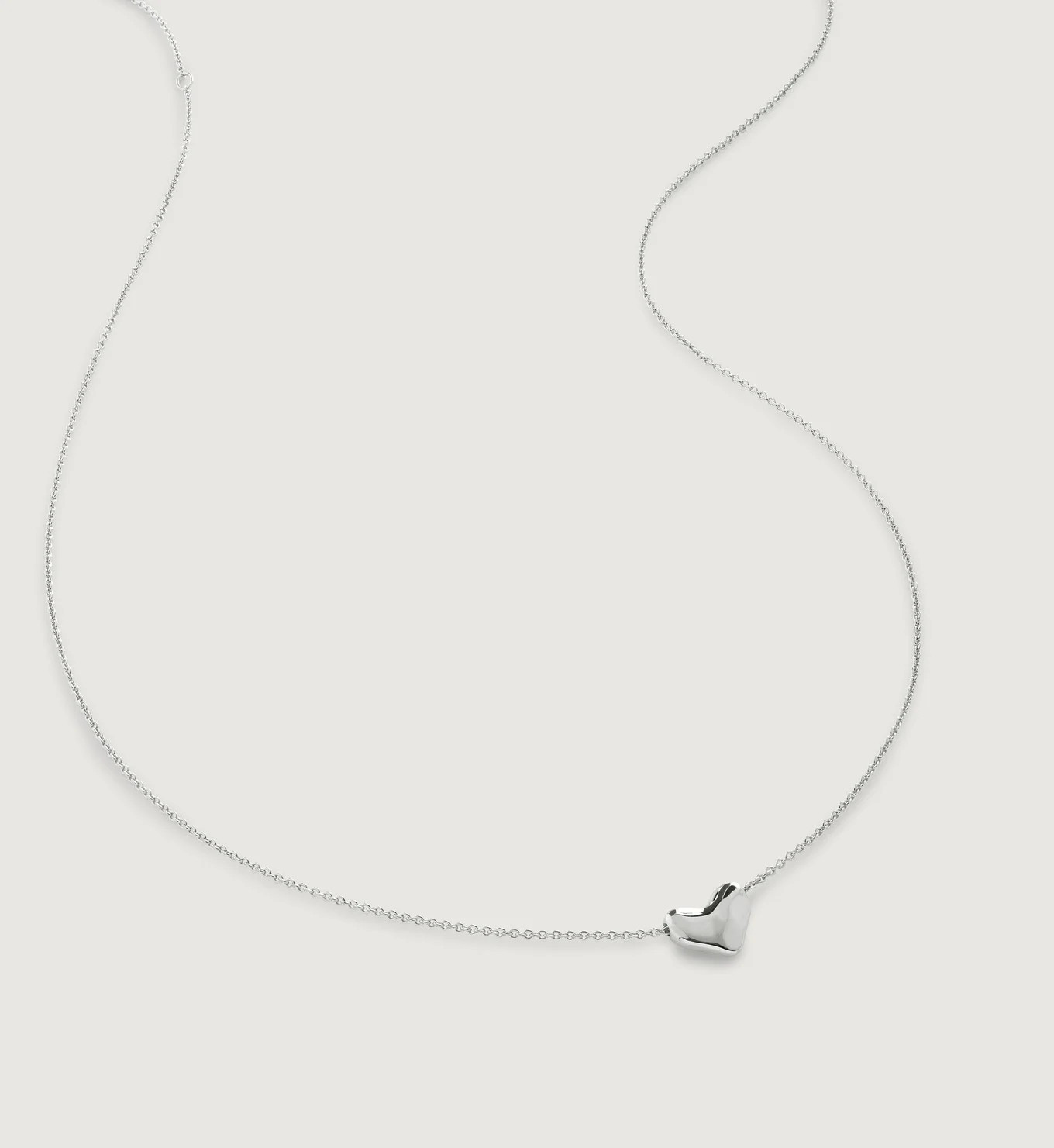 Heart Chain Necklace Adjustable 41-46cm/16-18' | Monica Vinader (US)