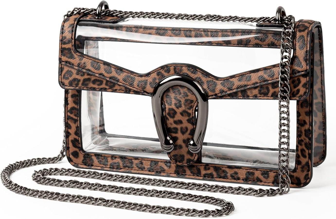 Joryin Women's Stadium Approved Crossbody Bag for Women, Small Clear Bag Shoudler Purse with Chai... | Amazon (US)