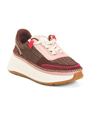 F-mode Cross Stitch Material Mix Flatform Sneakers | Casual Sneakers | Marshalls | Marshalls