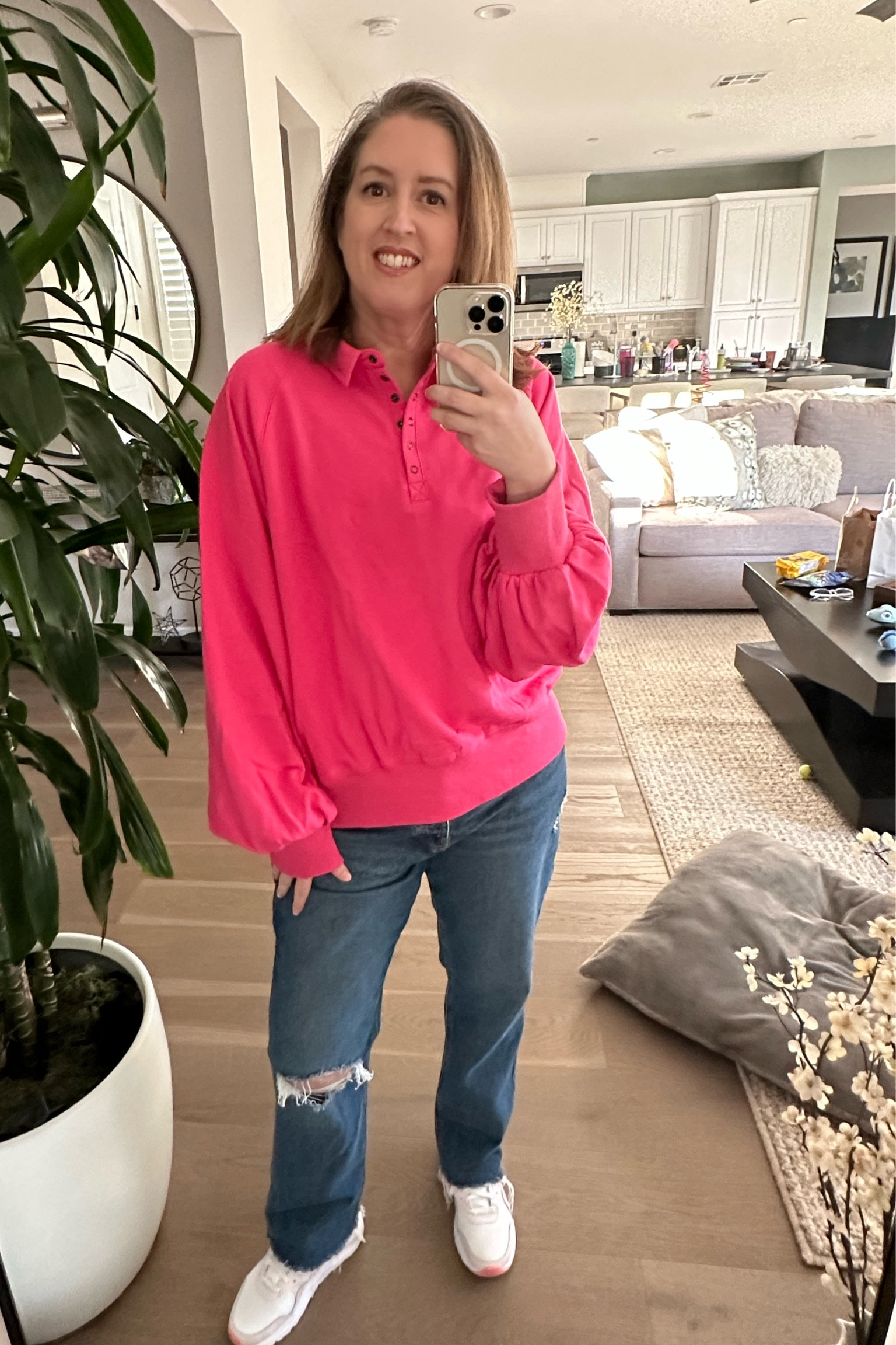 Sized up to a Large in this for tat oversized fit. I love this for. Valentines coming up. 💕 

#LTKstyletip