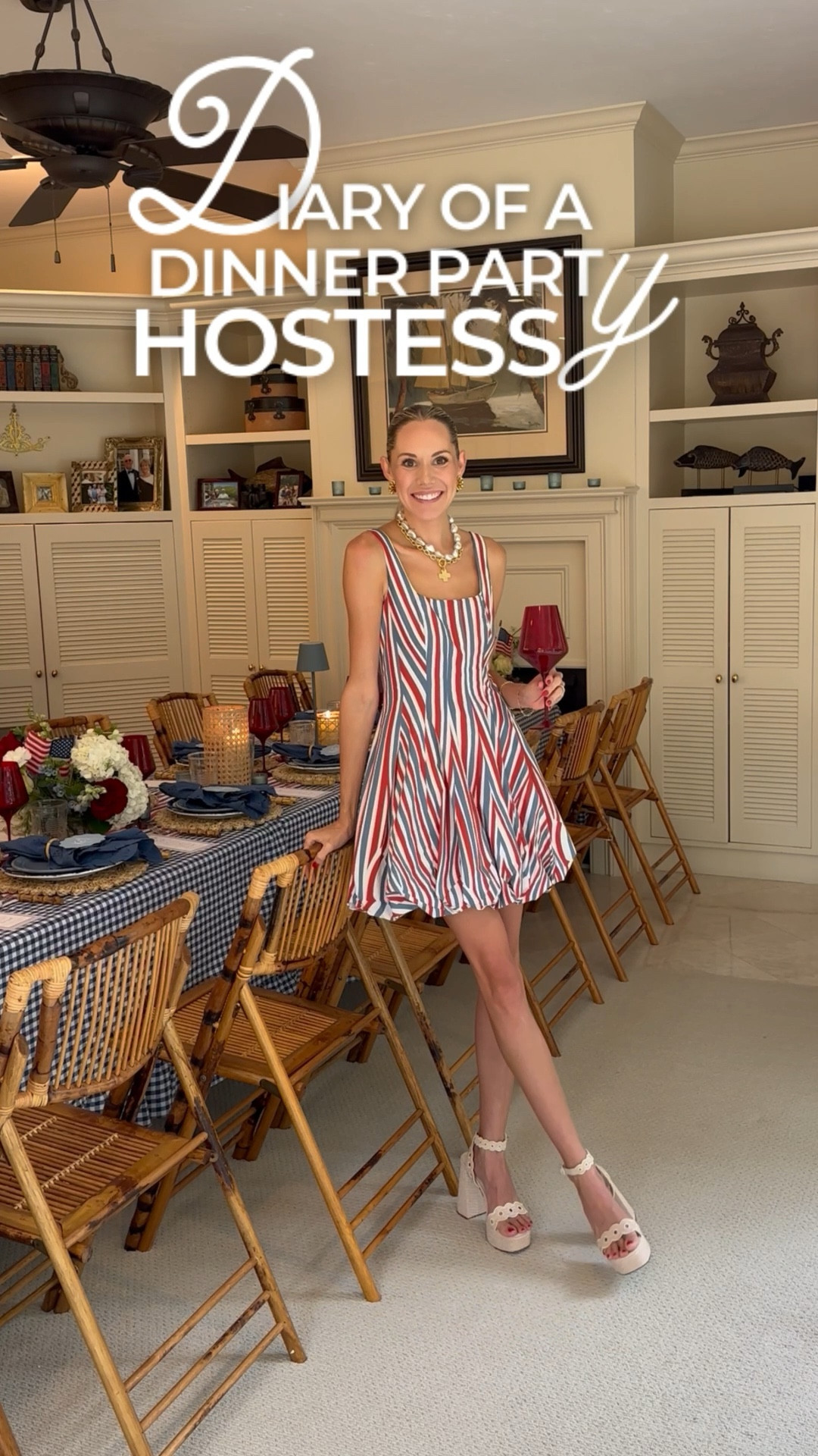 Dear Diary… it’s Summer Nights Supper Club season ✨ The prep is half the fun, and this party came together with so many little details I can’t wait to share. 🌙🍑💙

If you want the recipes we ate, the batch cocktail we served, and all of the gift bag details, make sure you’re following me @thesarahbethblog — they’re coming soon! Comment SUMMER and I’ll send you everything I used to set this party — from my go-to entertaining finds to the exact pieces that made the night feel so special.
🕯️
 Outfits: @tuckernuck & @larroude
Photo: @jimenadcphotography
Flowers: @lapetitefleurgnv Paper Details: @Emily.bowne.designs Playlist: @applemusic  Apron: @serenaandlily  Catering: @ezcater @bonefish Wine: @lavieilleferme  Cocktails: @drinkpoppi Peach Batch Cocktail: @woodfordreserve Gift Bags: @llbean @barefaced @kinfield @wearebrightland @tiptoppropercocktails @laurenandlinen Dinner Plates: @twoscompany Salad Plates: @juliska Wine Glasses: @estellecoloredglass Water Glasses: @bormioloroccous White Bamboo Table Lights: @shoppe_lri Serving Dishes: @mackenziechilds & @caskata Citronella Candles: @ Paper Napkins: @casparistyle Cocktail Pitcher: @Mudpiegift  

#LTKParties #LTKSeasonal #LTKHome