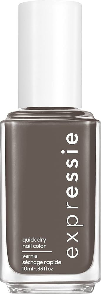 essie expressie Quick-Dry Vegan Nail Polish, No Time For Local, Muted Gray, 0.33 Ounce | Amazon (US)