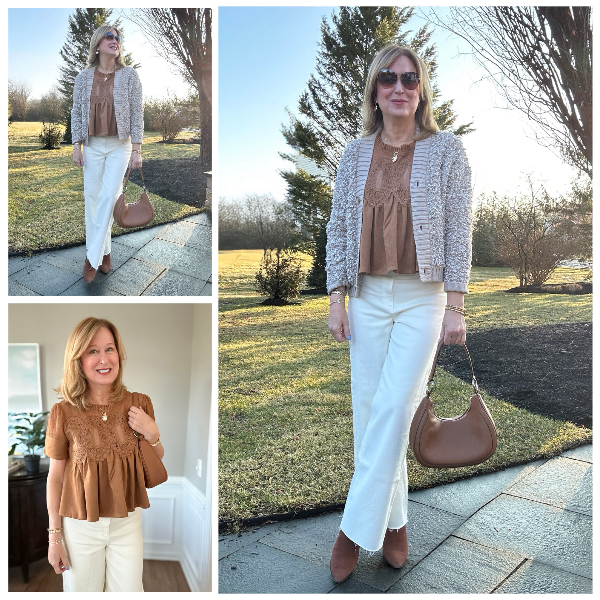 Soft winter whites, textured layers and an easy chunky cardigan 🤍 Keeping things light, cozy, and intentional ~ stepping into the new year with softness, simplicity, and fresh energy. 

 #LTKootd #LTKSeasonal #LTKOver40