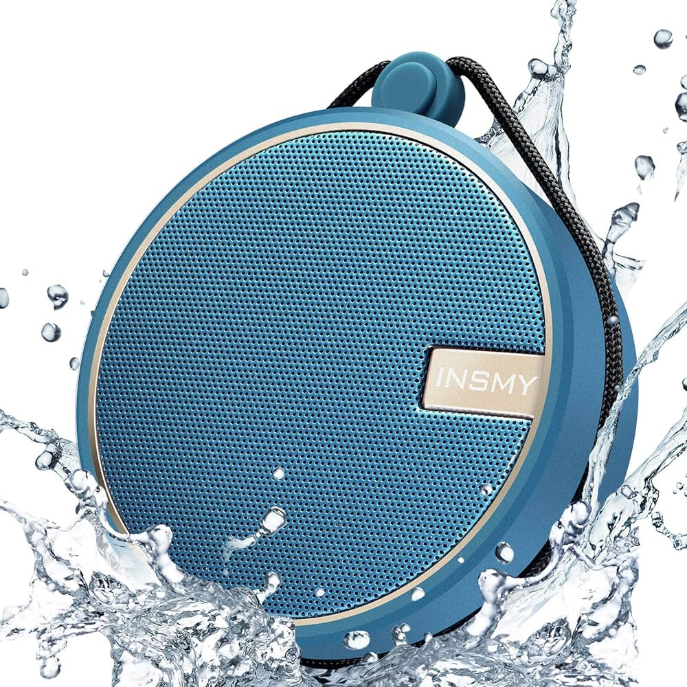 INSMY C12 IPX7 Waterproof Shower Bluetooth Speaker, Portable Small Speaker, Speakers Bluetooth Wi... | Amazon (US)