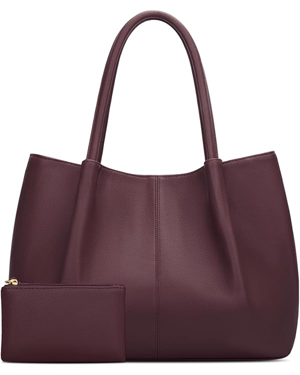 KKXIU Tote Bag for Women Vegan Leather Shoulder Purse Large Capacity Travel Bag | Amazon (US)