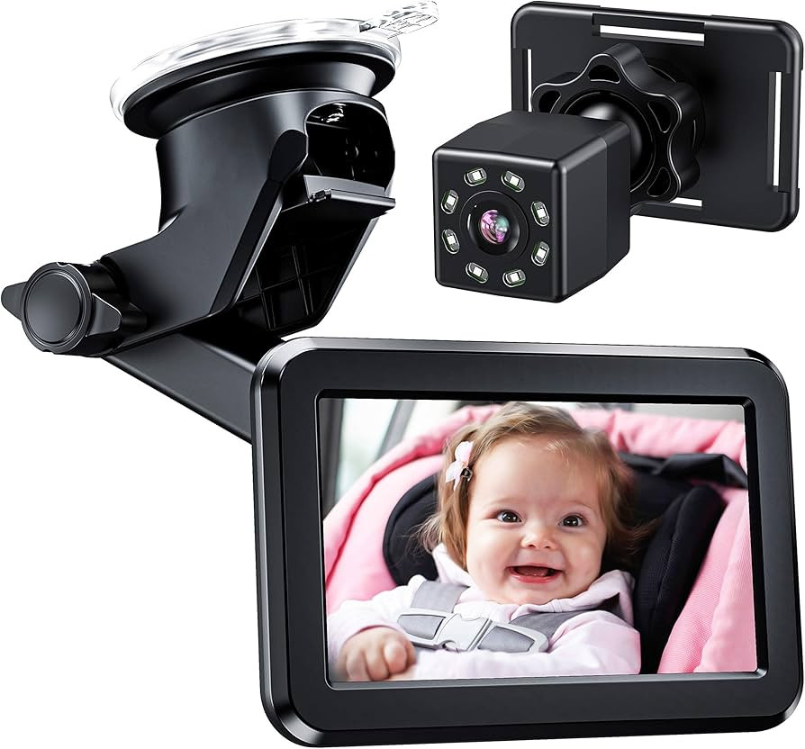 Itomoro Back Seat Baby Car Camera with HD Night Vision Function Car Mirror Display, Reusable Suck... | Amazon (US)