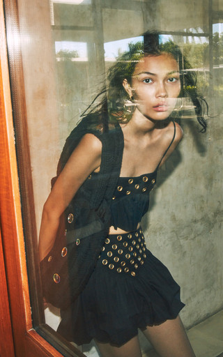 Liane Grommet-Detailed Cotton Crop Top | Moda Operandi (Global)