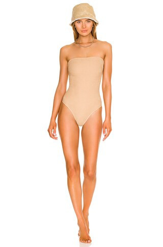 FAITHFULL THE BRAND Josca One Piece in Plain Stone from Revolve.com | Revolve Clothing (Global)