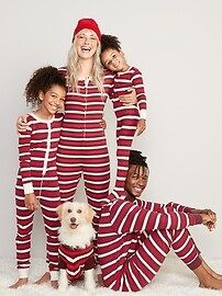 Gender-Neutral Matching Stripe Snug-Fit One-Piece Pajamas for Kids | Old Navy (US)