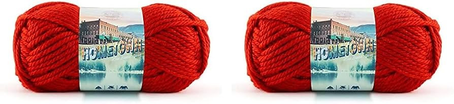 Lion Brand Yarn Hometown Yarn, Bulky Yarn for Knitting and Crocheting, Cincinnati Red, 192 Foot (... | Amazon (US)