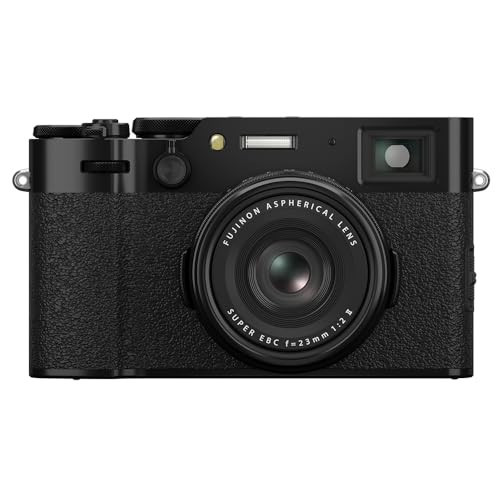 Fujifilm X100VI 40.2 MP Mirrorless Camera with Fixed 23mmF2 Lens (APS-C X-Trans CMOS 5 Sensor, X-Processor 5, Hybrid Viewfinder, LCD Tilt Touchscreen, Face Detection AF, 20 Film Simulations - Black | Amazon (US)