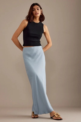 Satin Bias Maxi Slip Skirt | Anthropologie (UK)