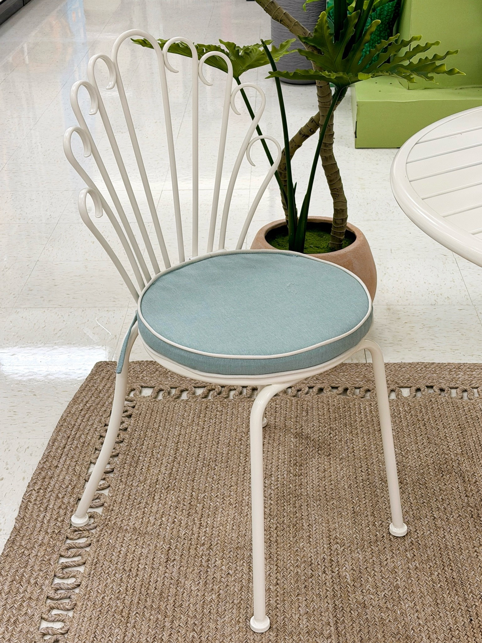 New at Target! 🩵 These Threshold designed with Studio McGee Shell Patio Dining Chairs have such a fun designer-inspired coastal look with the sculptural shell shape and crisp white finish. 🐚 The soft blue cushions make the whole setup feel fresh, playful, and perfect for summer entertaining! 🌤️ #OutdoorFurniture #Target #PatioSet

#LTKHome #LTKSaleAlert #LTKSeasonal