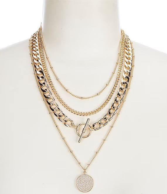 Charm And Toggle Long Multi-Strand Necklace | Dillard's