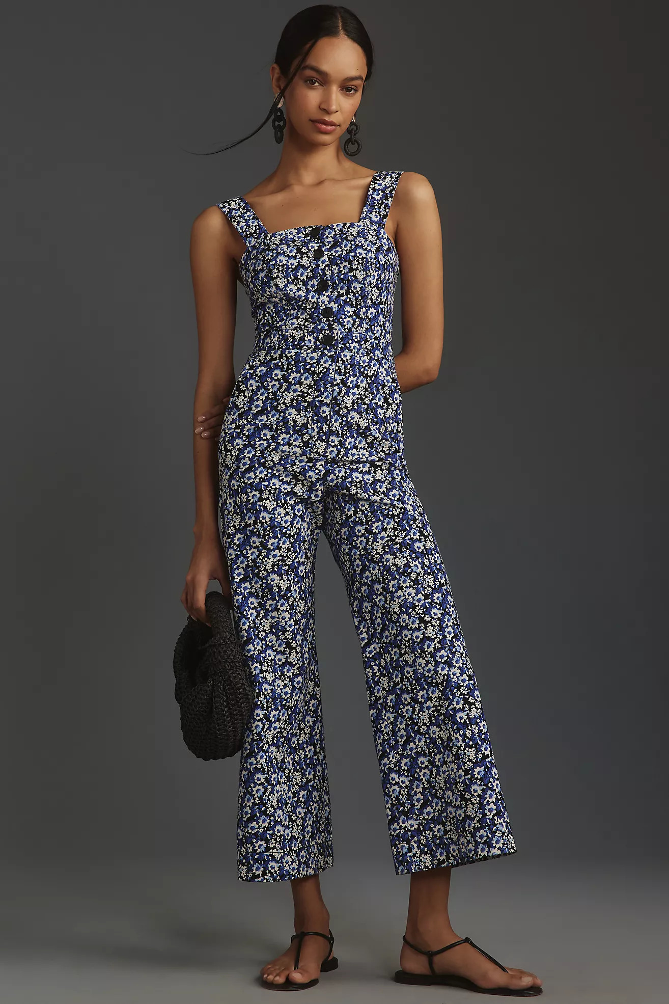 The Portside Button-Front Jumpsuit by Maeve | Anthropologie (US)