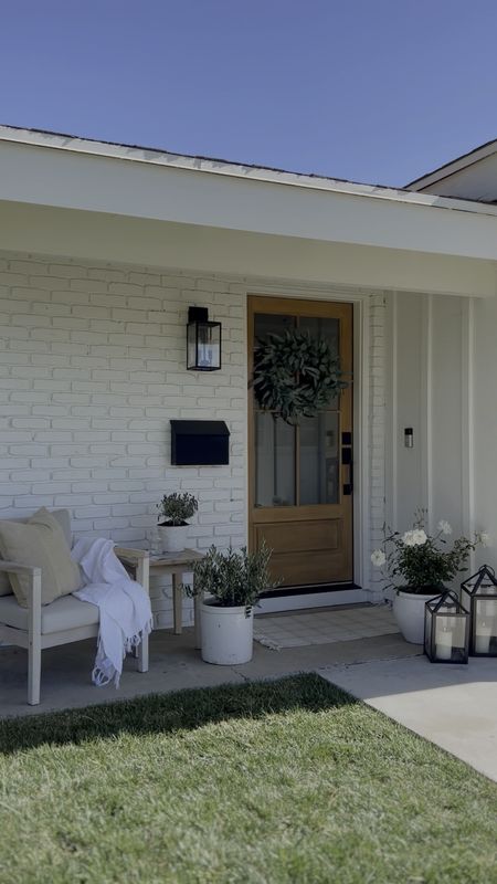 Shop our spring porch furniture and decor including this gorgeous patio set, Lynne throw blanket, lanterns, and porch light! 

#LTKhome #LTKSeasonal #LTKsalealert