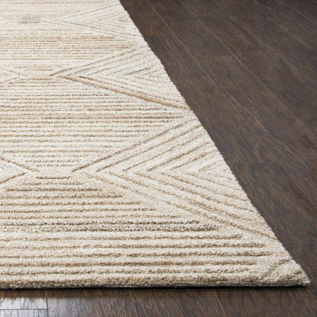 Alora Decor Makalu 9' x 12' Geometric/Solid Tan/Natural Hand-Tufted Area Rug - Walmart.com | Walmart (US)