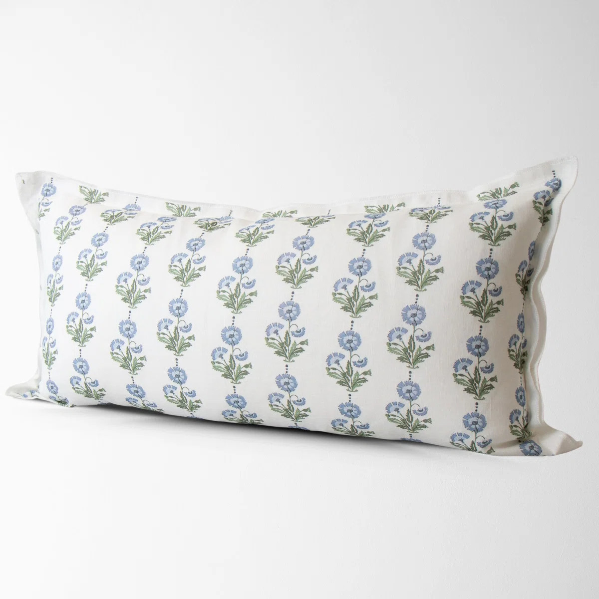 Discover the timeless charm of our Amalthea Linen Block Print Pillow Cover, part of the Easy-to-S... | Wayfair North America
