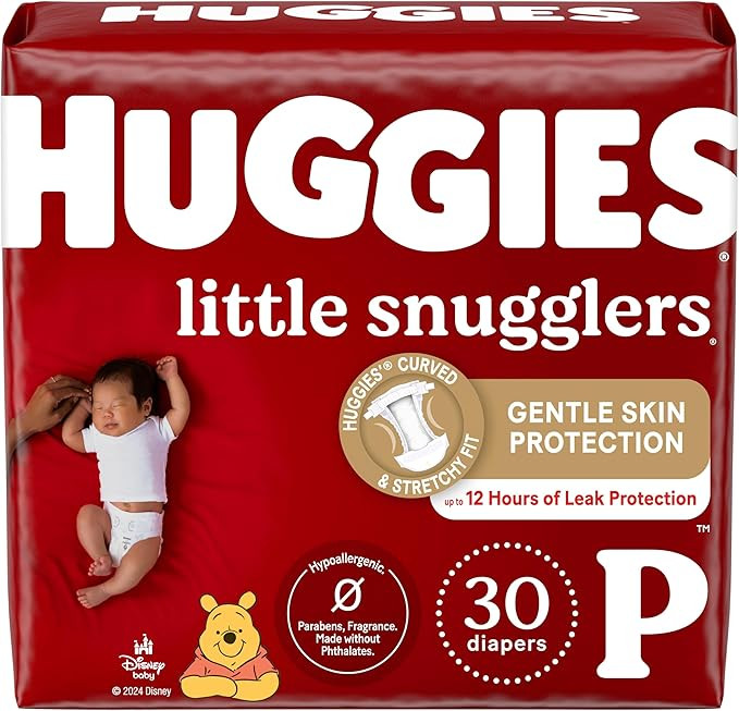 Huggies Newborn Diapers, Little Snugglers Baby Diapers, Size Preemie (up to 6 lbs), 30 Count | Amazon (US)