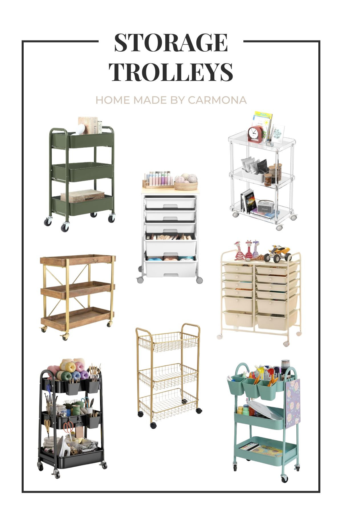 Storage cart | Rolling cart for organizing craft rooms, workshops, kids rooms, and more 

 #LTKHome