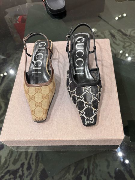 Gucci sling bag sandals brown or black #gucci #sandals #spring #shoes #brunch  

#LTKworkwear #LTKstyletip #LTKshoecrush