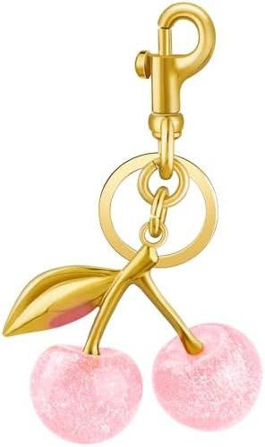 Cherry Bag Charm Cute Key Chains Cherry Purse Charms for Handbags, Strawberry Keychain Gifts for ... | Amazon (US)