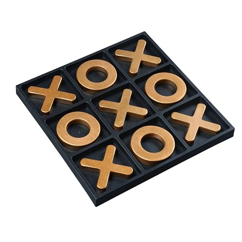 Tolevoit Classic Tic Tac Toe Game Resin, Strategy and Fun Games for Kids, Tabletop Board Games, Party Favours for Kids，Golden Tic-Tac-Toe Plastic Board Home Décor,Gold | Amazon (US)
