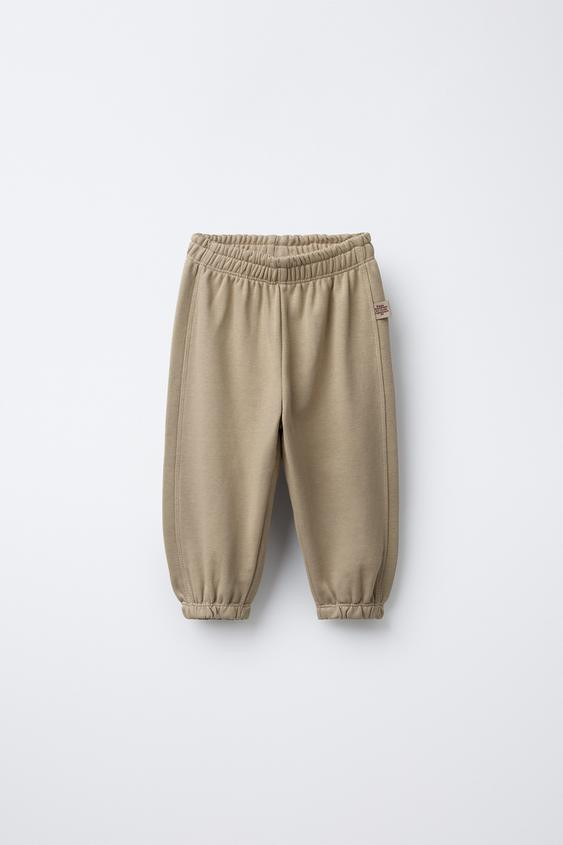TWO-PACK OF PLUSH JOGGER PANTS WITH LABEL | Zara US