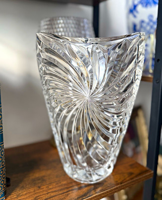 Vintage Studio Nova Pinwheel Style Lead Crystal Vase | Large Cut Crystal | eBay US