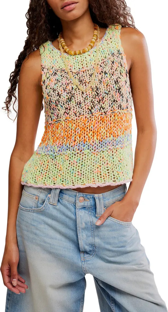 Flea Market Crop Marled Cotton Blend Sweater | Nordstrom