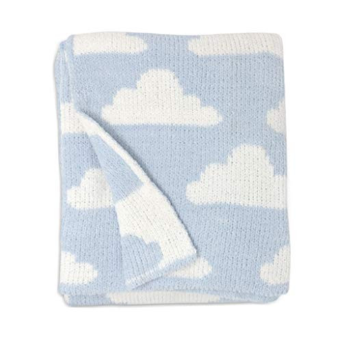 Living Textiles Blue Clouds Chenille Soft Baby Blanket Reversible Premium Cozy Fabric for Best Comfort - for Infant,Toddler,Newborn,Nursery,Boy,Unisex,Throw,Crib,Stroller,Gift, Blue Clouds 40x30 | Amazon (US)
