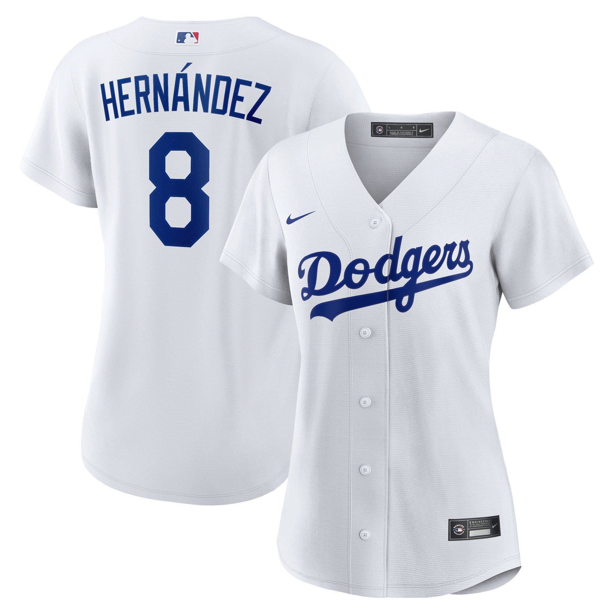 Women's Nike Enrique Hernández White Los Angeles Dodgers Home Replica Jersey | Fanatics