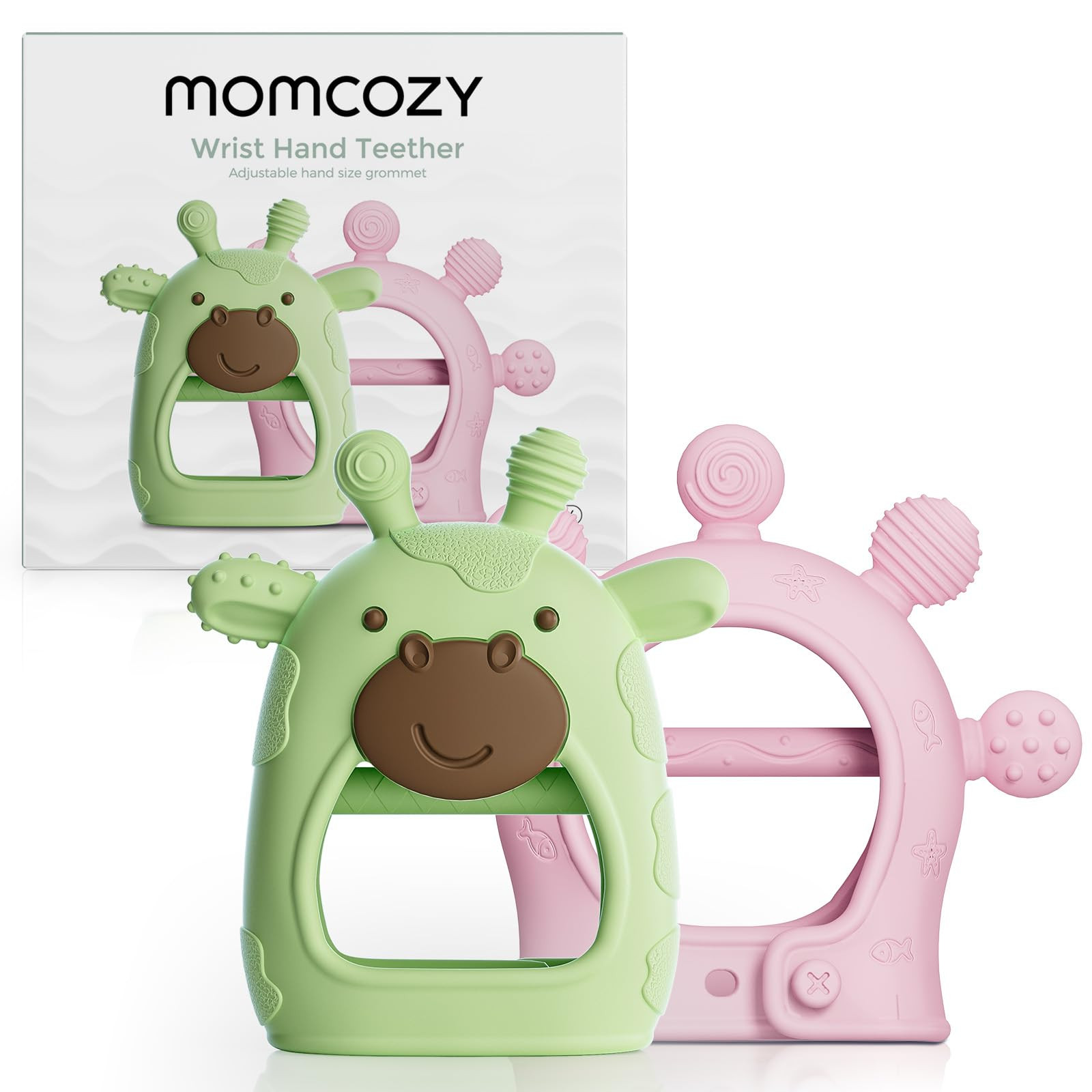 Momcozy Baby Teether Toys | Food Grade Silicone Teething Relief 0-6 Months | Essential Toy 6-12 M... | Amazon (US)