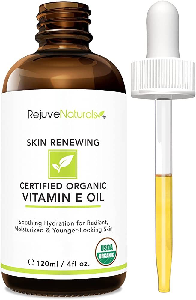 Vitamin E Oil - 100% All Natural & USDA Organic (LARGE 4oz Bottle) Repair Dry, Damaged Skin from ... | Amazon (US)