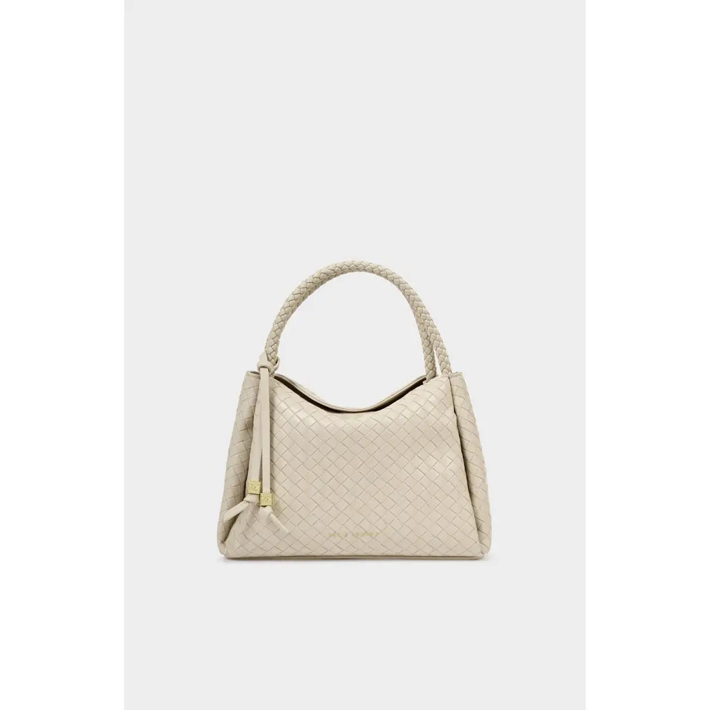 Katie Loxton Nova Woven Texture Top Handle Bag in Off White at Nordstrom | Nordstrom
