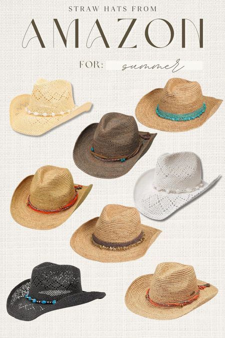 Straw hats from Amazon that I’ve loving! All of these are under $60!

#LTKfindsunder50 #LTKstyletip #LTKSeasonal