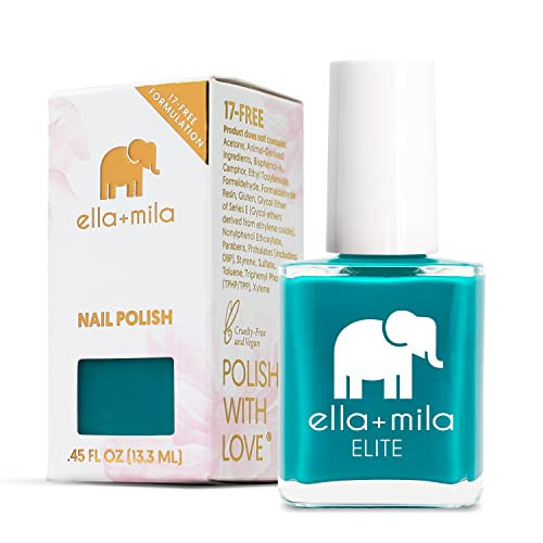 ella+mila Professional, Quick Dry, Long-Lasting & Chip-Resistant Blue Nail Polishes (One Way Ticket - 0.45 fl oz) | Amazon (US)