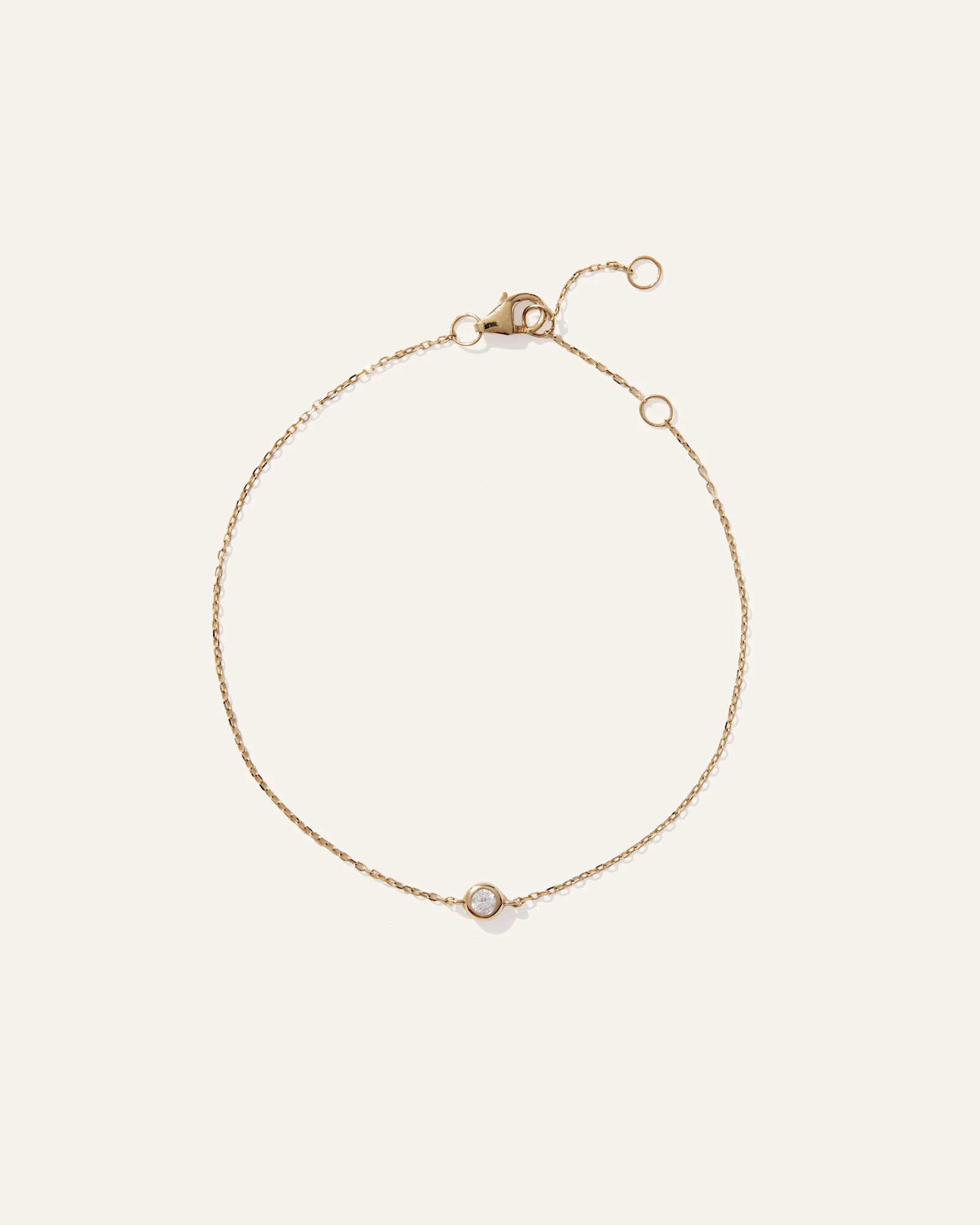 14K Gold Diamond Solitaire Bezel Bracelet | Quince