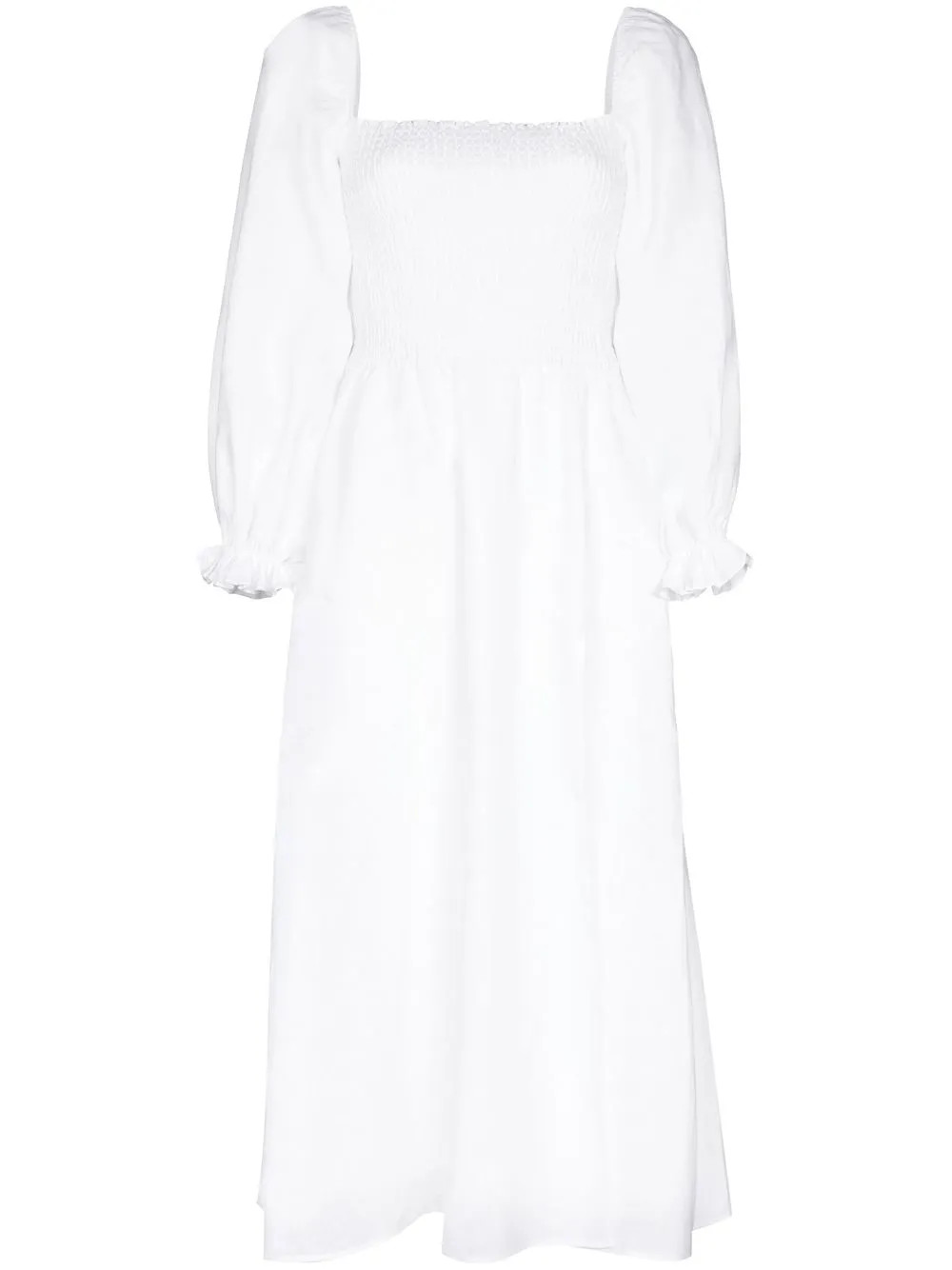 Reformation Gitane square-neck Midi Dress - Farfetch | Farfetch Global