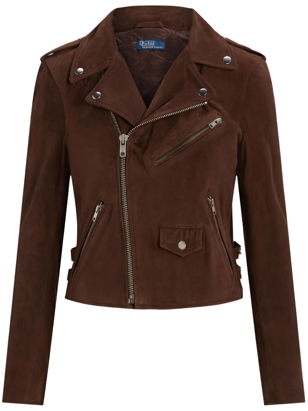 Polo Ralph Lauren notched-collar Suede Biker Jacket - Farfetch | Farfetch Global