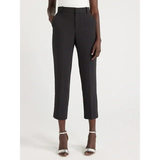 Free Assembly Women’s Mid Rise Slim Tailored Trousers, 26” Inseam, Sizes 0-20 | Walmart (US)