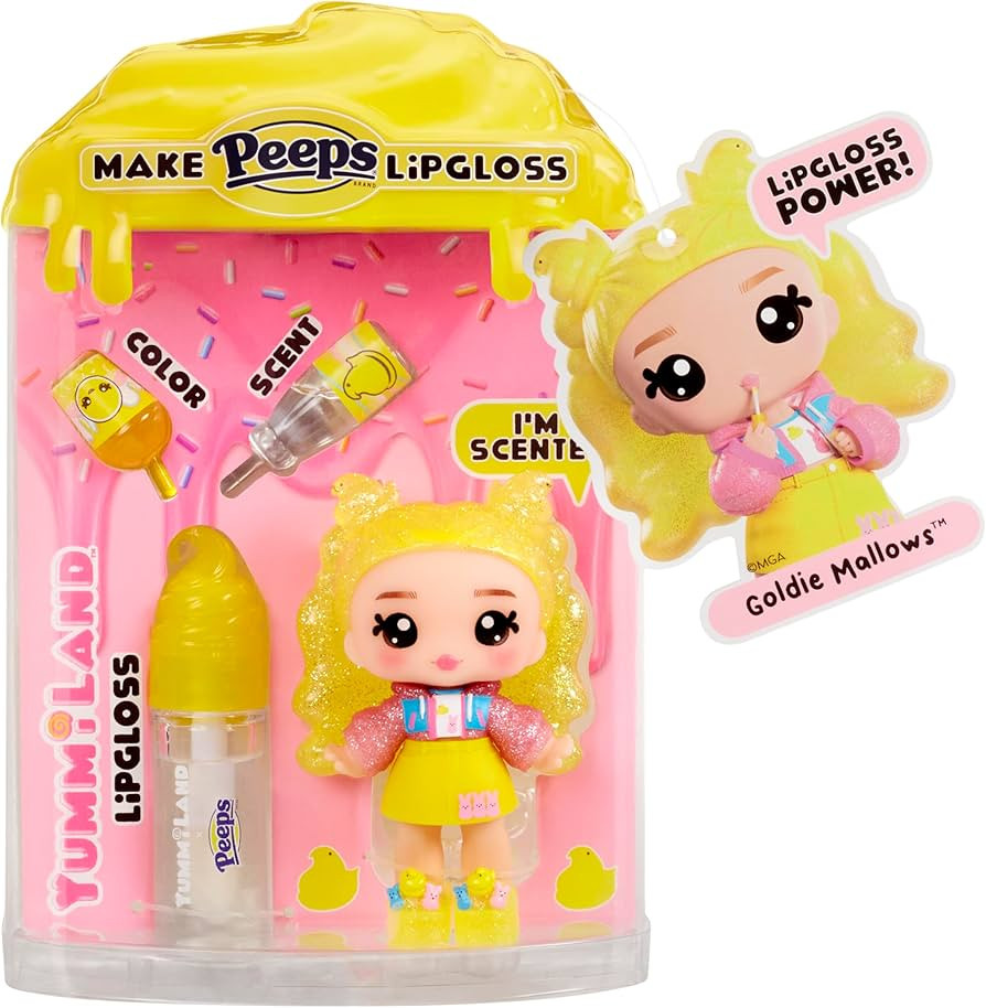 Yummiland x Peeps Lip Gloss Doll – Goldie Mallows, Ages 4+ | Amazon (US)
