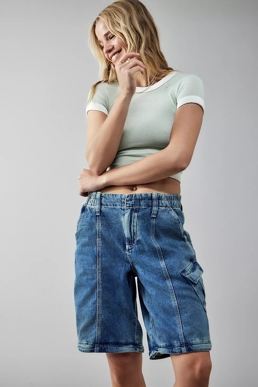 BDG Vintage Blue Y2K Zip-Off Cargo Jeans | Urban Outfitters (EU)