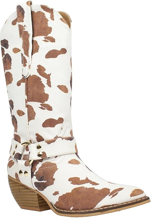 ARIDERGIRL Evon Women's Knee-High Pointed Toe Pull Up Metal Buckle Boot | Amazon (US)