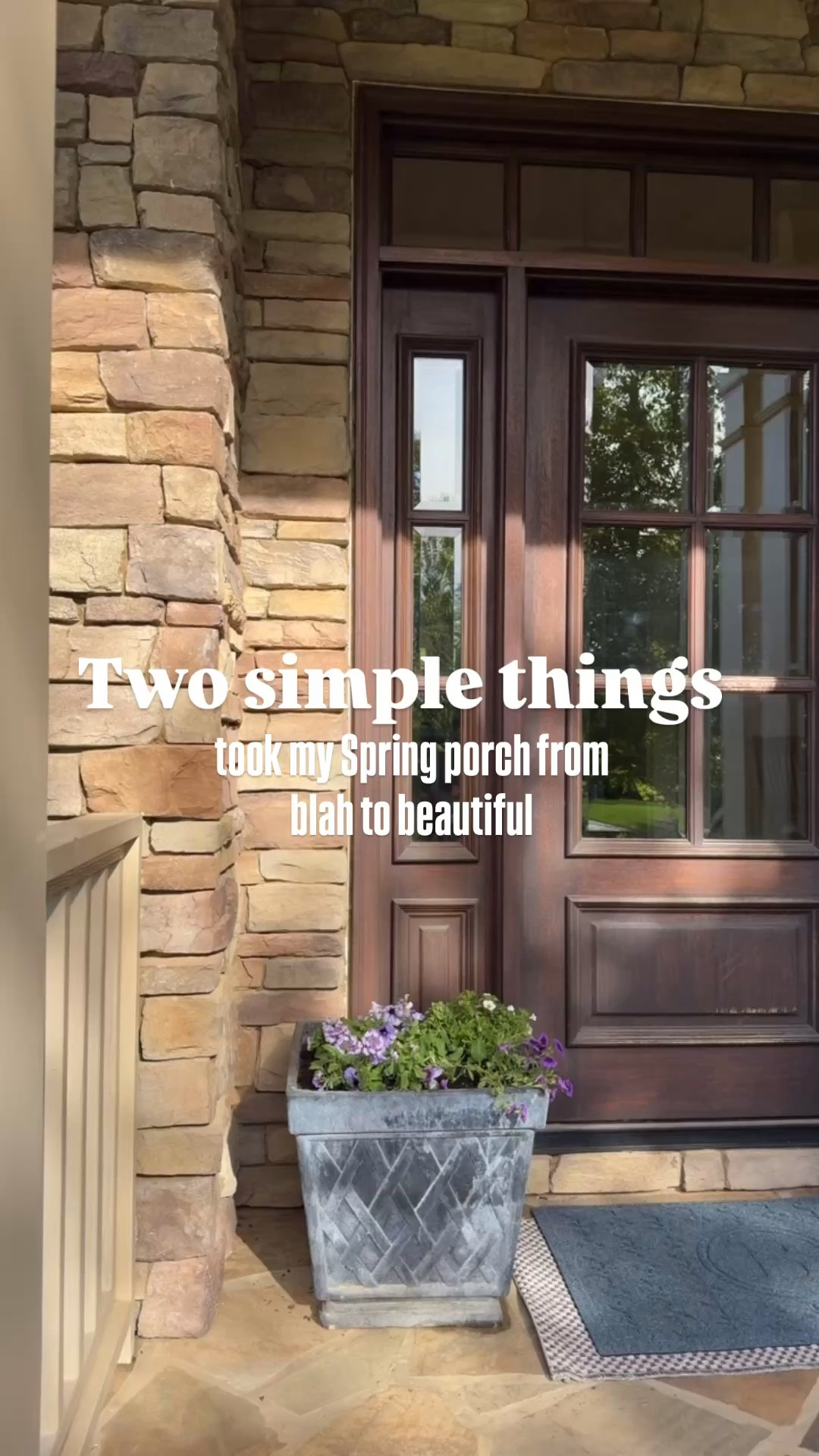 Update your porch for Spring: add a chic door mat & fresh flowers. Front porch styling. Simple front porch. 

#LTKSeasonal #LTKHome