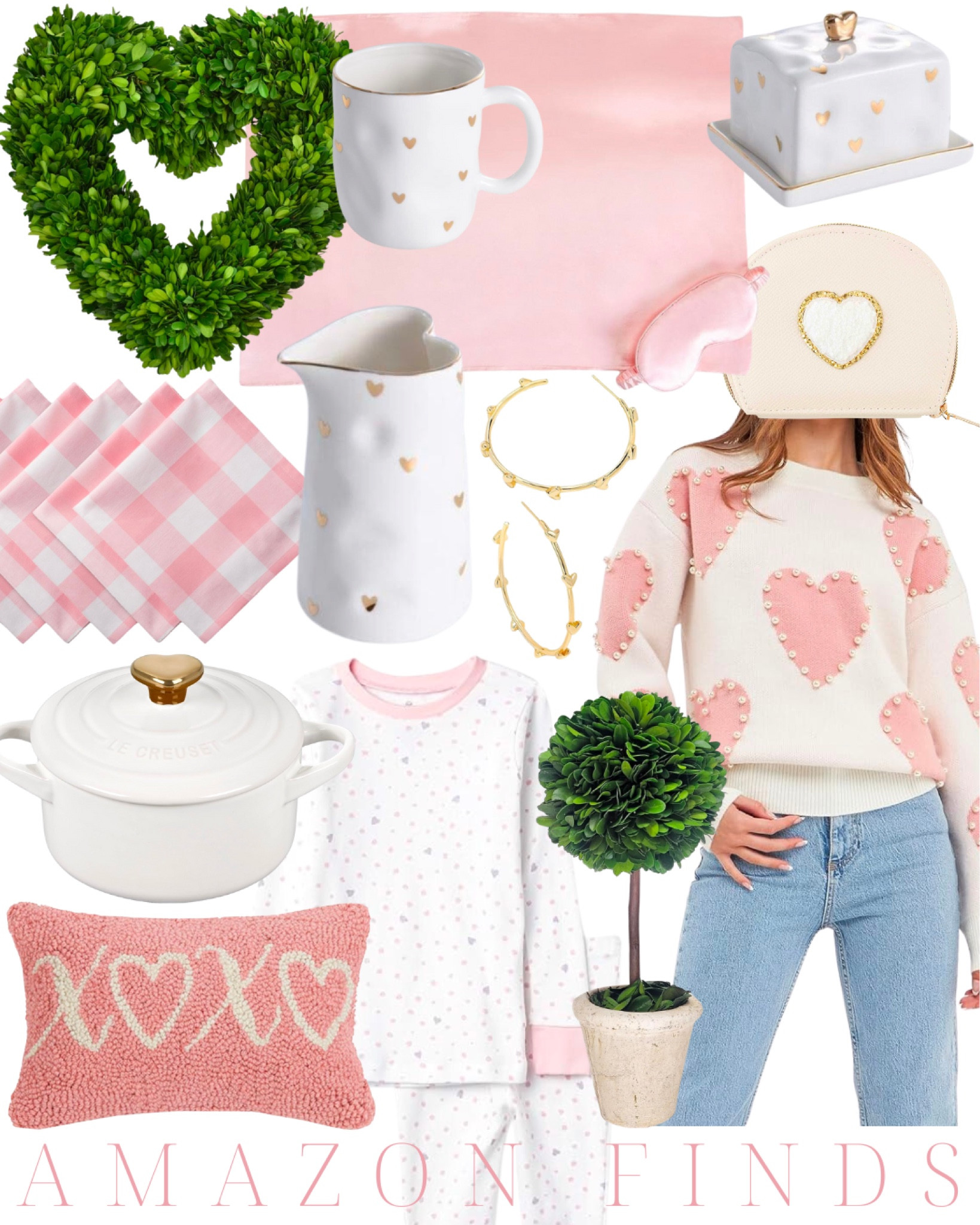 Valentine's Day | Valentine's Day decor | Valentine's Day decorations | Valentine's Day table | Valentine's Day ideas | Valentine's Day party | Valentine's Day sweater | Valentine's Day pillow | heart boxwood wreath | heart topiary | heart mug | pink gingham | heart pajamas

#LTKfindsunder50 #LTKhome #LTKstyletip