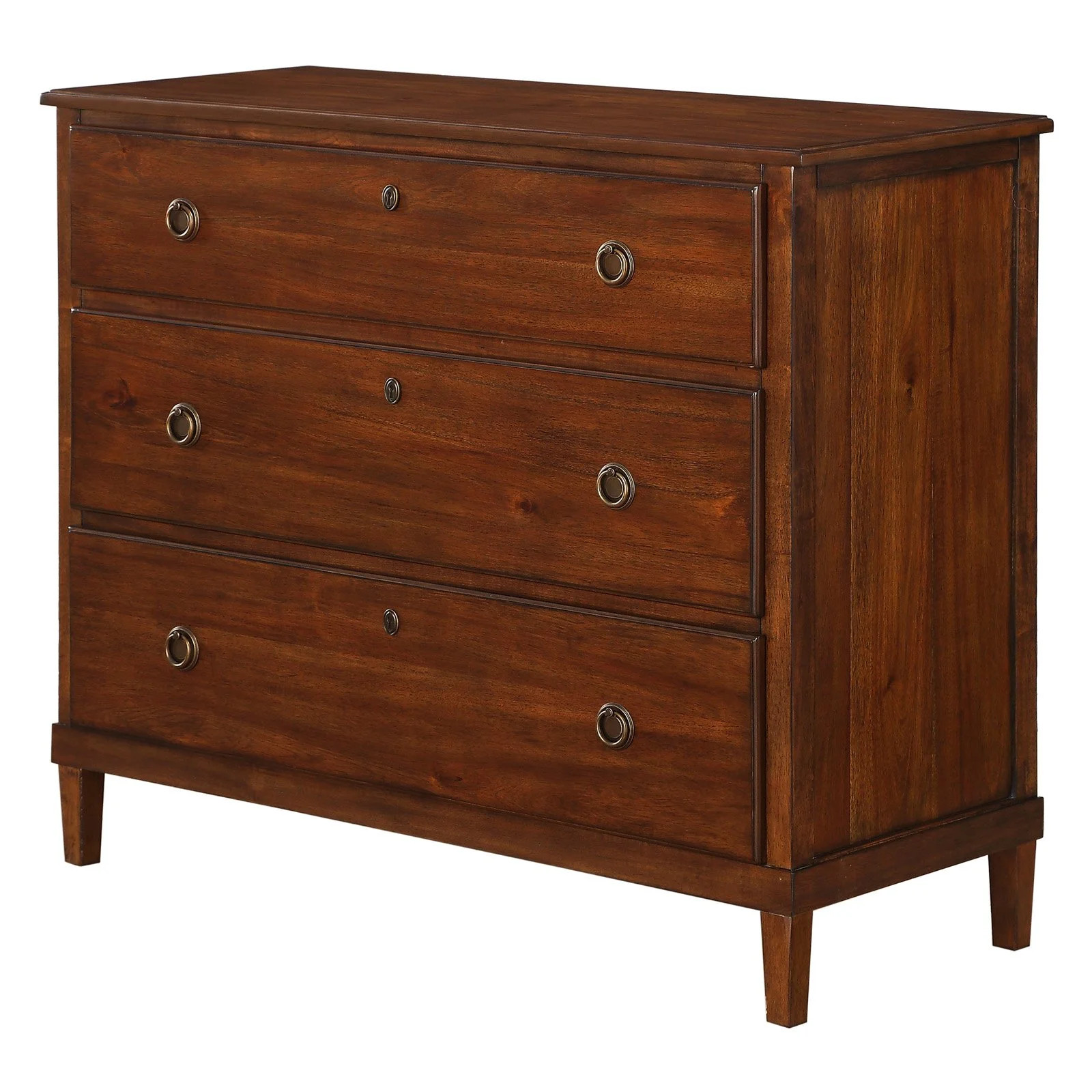 Comfort Pointe Cambridge 3 Drawer Wood Bachelors Chest in Cherry | Walmart (US)